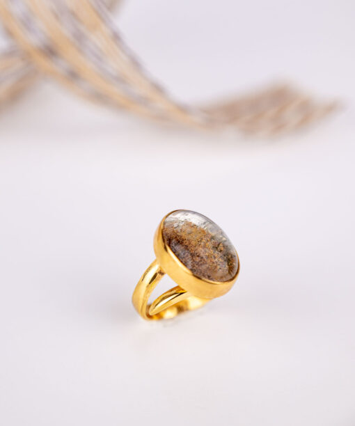 Χειροποίητο Δαχτυλίδι Quartz με Ρουτίλιο